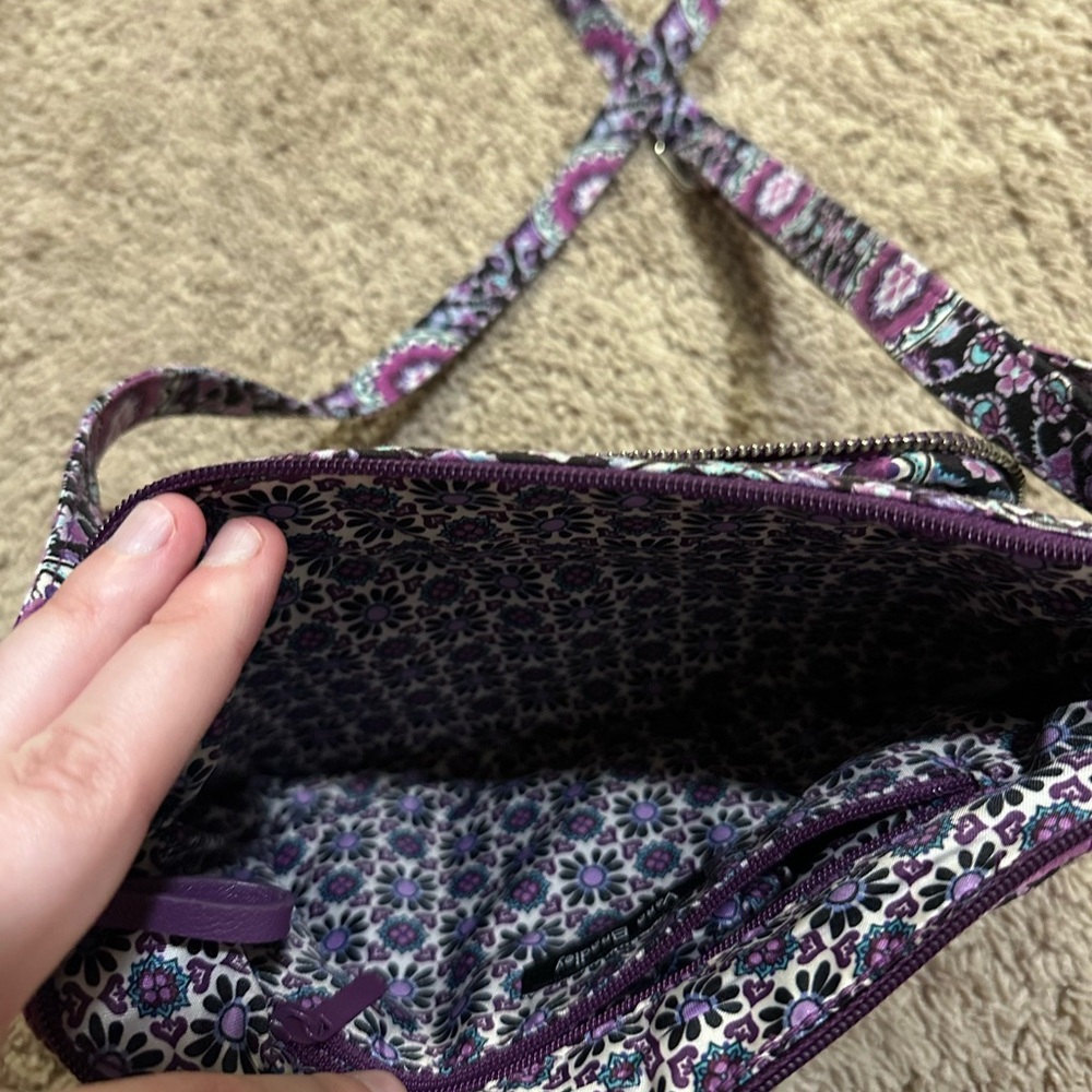 Vera Bradley Purple Floral Quilted Crossbody - Picture 3 of 4
